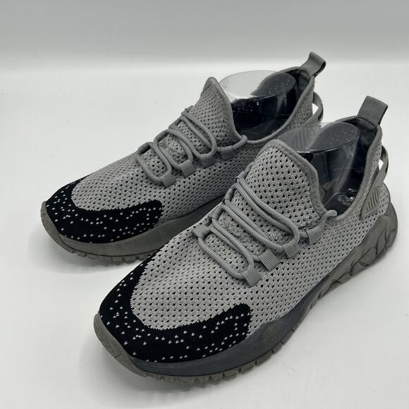 Pony Road Sneakers Men’s Sz 10 Grey Black Vented Athletic Low Top Shoes